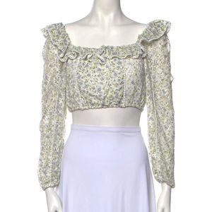 𝐍𝐖𝐓 | 𝗟𝗼𝘃𝗲𝗦𝗵𝗮𝗰𝗸𝗙𝗮𝗻𝗰𝘆 Floral Print Square Neckline Crop Top